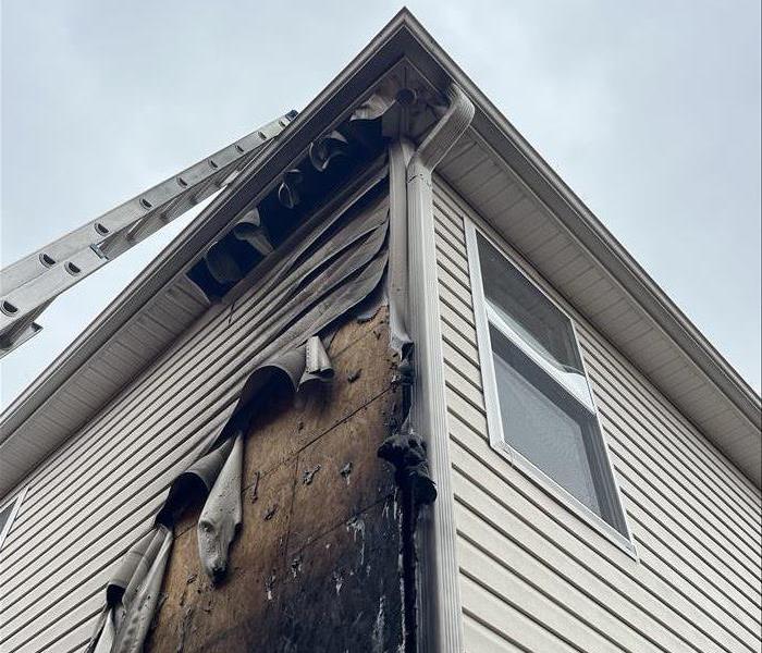 Fire damaged home